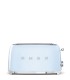 Smeg TSF02PBEU Tostadora 4x2, 50's Style, Azul