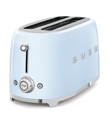 Smeg TSF02PBEU Tostadora 4x2, 50's Style, Azul