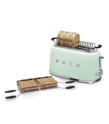 Smeg TSF02PGEU Tostadora 4x2, 50's Style, Verde
