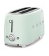 Smeg TSF02PGEU Tostadora 4x2, 50's Style, Verde