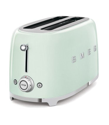 Smeg TSF02PGEU Tostadora 4x2, 50's Style, Verde