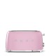 Smeg TSF02PKEU Tostadora 4x2, 50's Style, Rosa