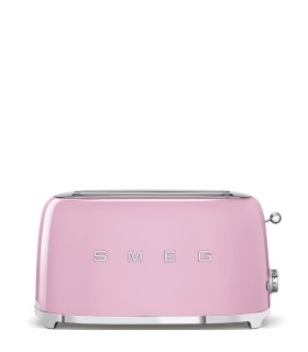 Smeg TSF02PKEU Tostadora 4x2, 50's Style, Rosa