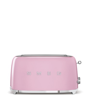 Smeg TSF02PKEU Tostadora 4x2, 50's Style, Rosa