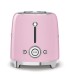 Smeg TSF02PKEU Tostadora 4x2, 50's Style, Rosa