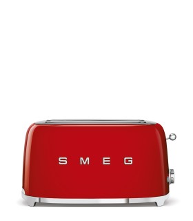 Smeg TSF02RDEU Tostadora 4x2, 50's Style, Rojo