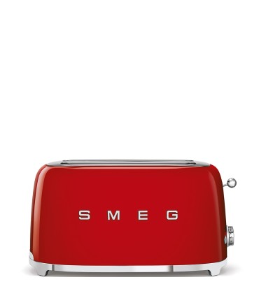 Smeg TSF02RDEU Tostadora 4x2, 50's Style, Rojo