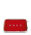Smeg TSF02RDEU Tostadora 4x2, 50's Style, Rojo