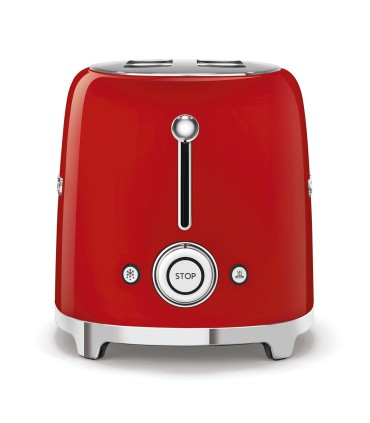 Smeg TSF02RDEU Tostadora 4x2, 50's Style, Rojo