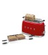 Smeg TSF02RDEU Tostadora 4x2, 50's Style, Rojo