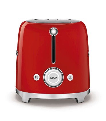 Smeg TSF02RDEU Tostadora 4x2, 50's Style, Rojo