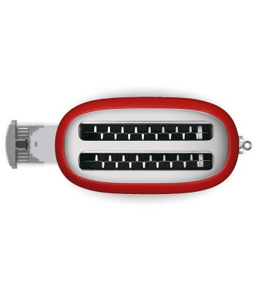 Smeg TSF02RDEU Tostadora 4x2, 50's Style, Rojo