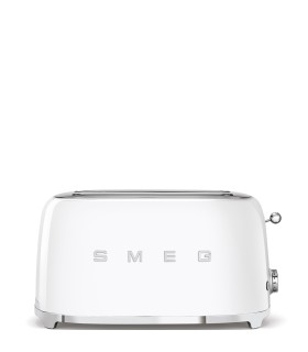 Smeg TSF02WHEU Tostadora 4x2, 50's Style, Blanco