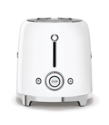 Smeg TSF02WHEU Tostadora 4x2, 50's Style, Blanco
