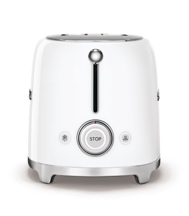 Smeg TSF02WHEU Tostadora 4x2, 50's Style, Blanco