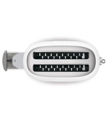 Smeg TSF02WHEU Tostadora 4x2, 50's Style, Blanco