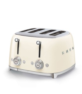 Smeg TSF03CREU Tostadora 4x4, 50's Style, Crema