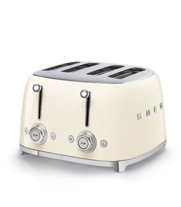 Smeg TSF03CREU Tostadora 4x4, 50's Style, Crema