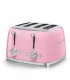 Smeg TSF03PKEU Tostadora 4x4, 50's Style, Rosa