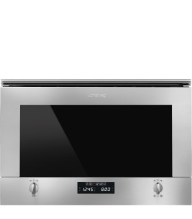 Smeg MP422X1 Microondas con grill integrable, Estética Selección, Acero Inoxidable