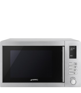 Smeg MOE25X Microondas con grill, Estética Universal, Acero Inoxidable