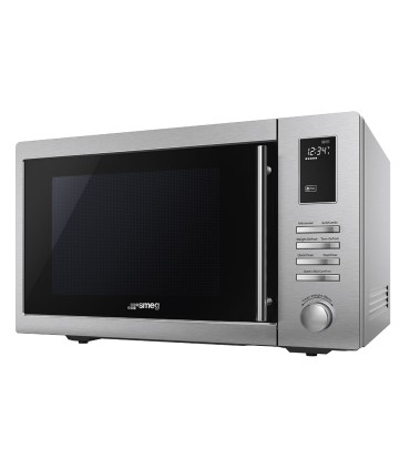 Smeg MOE25X Microondas con grill, Estética Universal, Acero Inoxidable