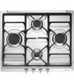 Smeg S60GHS Encimera de Gas, Estética Selección, Acero inoxidable, 60 cm