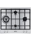 Smeg SLR64SGH Encimera de Gas, Estética Selección, Acero inoxidable, 60 cm