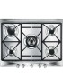Smeg SR275XGH2 Encimera de Gas, Estética Selección, Acero inoxidable, 70/75 cm