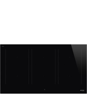 Smeg SIM3964D Encimera de Inducción, Estética Universal, Negro, 90 cm, 3 multizonas