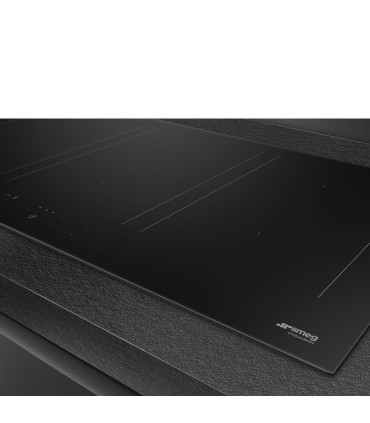Smeg SIM3964D Encimera de Inducción, Estética Universal, Negro, 90 cm, 3 multizonas