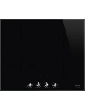 Smeg SI364BM Encimera de Inducción, Estética Clásica, Negro, 60 cm
