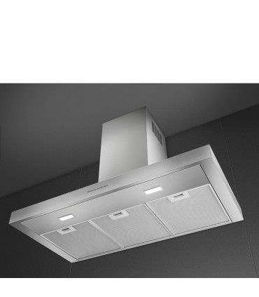 Smeg KBT900XE Campana T invertida, Estética Universal, Acero Inoxidable, 90 cm