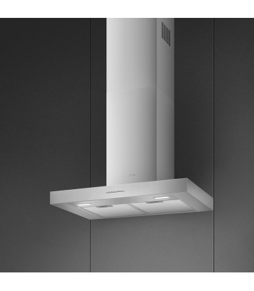 Smeg KBT700XE Campana T invertida, Estética Universal, Acero Inoxidable, 70-80 cm