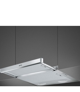 Smeg KSET61E2 Campana Telescopica, Estética Universal, Plata, 60 cm