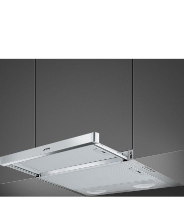 Smeg KSET61E2 Campana Telescopica, Estética Universal, Plata, 60 cm