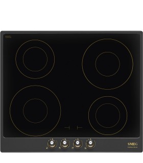 Smeg SI764AOM Encimera de Inducción Cortina, 60 cm, color antracita