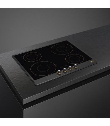 Smeg SI764AOM Encimera de Inducción Cortina, 60 cm, color antracita