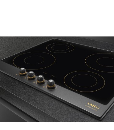 Smeg SI764AOM Encimera de Inducción Cortina, 60 cm, color antracita