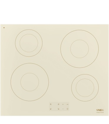 Smeg SI2641DP Encimera de Inducción, 60 cm, color Crema