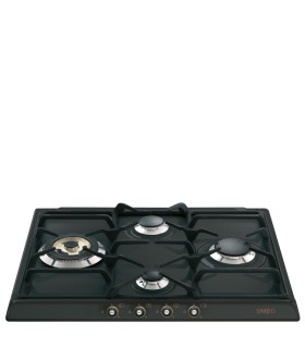 Smeg SR764AO Encimera de Gas Cortina, 60 cm, color antracita