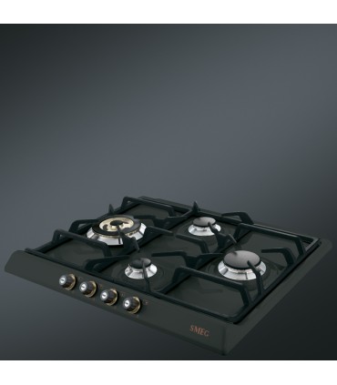 Smeg SR764AO Encimera de Gas Cortina, 60 cm, color antracita