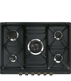 Smeg SR775AO Encimera de Gas Cortina, color antracita, 70 cm