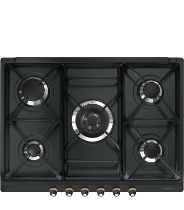 Smeg SR775AO Encimera de Gas Cortina, color antracita, 70 cm
