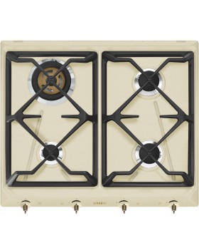 Smeg SRV864POGH Encimera de Gas Colonial, 60 cm, color Crema