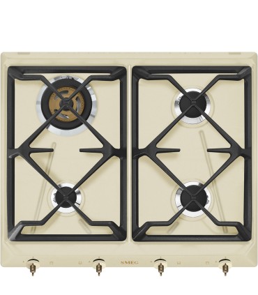Smeg SRV864POGH Encimera de Gas Colonial, 60 cm, color Crema
