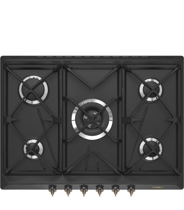 Smeg SRV876AOGH Encimera de Gas Colonial, 60 cm, color antracita