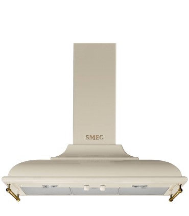 Smeg KC19POE Campana de pared Cortina, 90 cm, color Crema