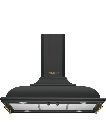 Smeg KCI19AOE Campana de isla Cortina, 90 cm, color antracita