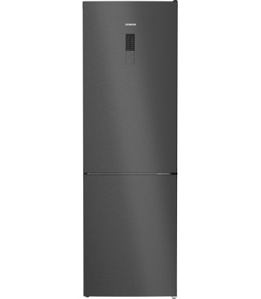 Siemens KG36NXXBF iQ300, Frigorífico combinado de libre instalación, 186 x 60 cm, Acero negro